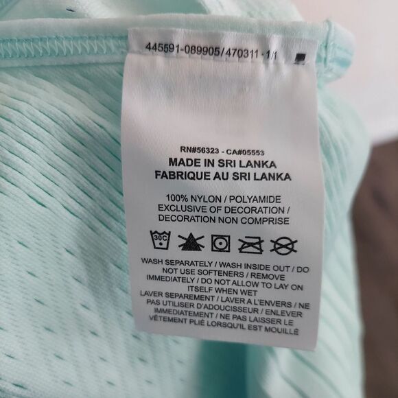 Nike City Ready Slim Fit Seamless Mesh Tank Top Turquoise Small - Picture 7 of 7